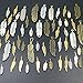 40pcs Mixed Antique Bronze/Antique Silver Feather Charms Pendants Jewelry Making Accessories DIY