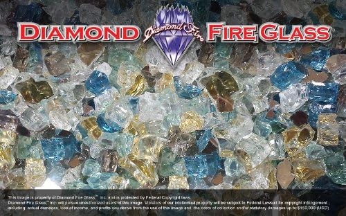 Illustrious Nugget Premixed Fireplace Glass - 60 Pounds
