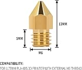 LUTER MK8 Nozzles 24PCS Brass 3D Printer Extruder Set 0.2-1.0mm w/ Box CR-10 view 5