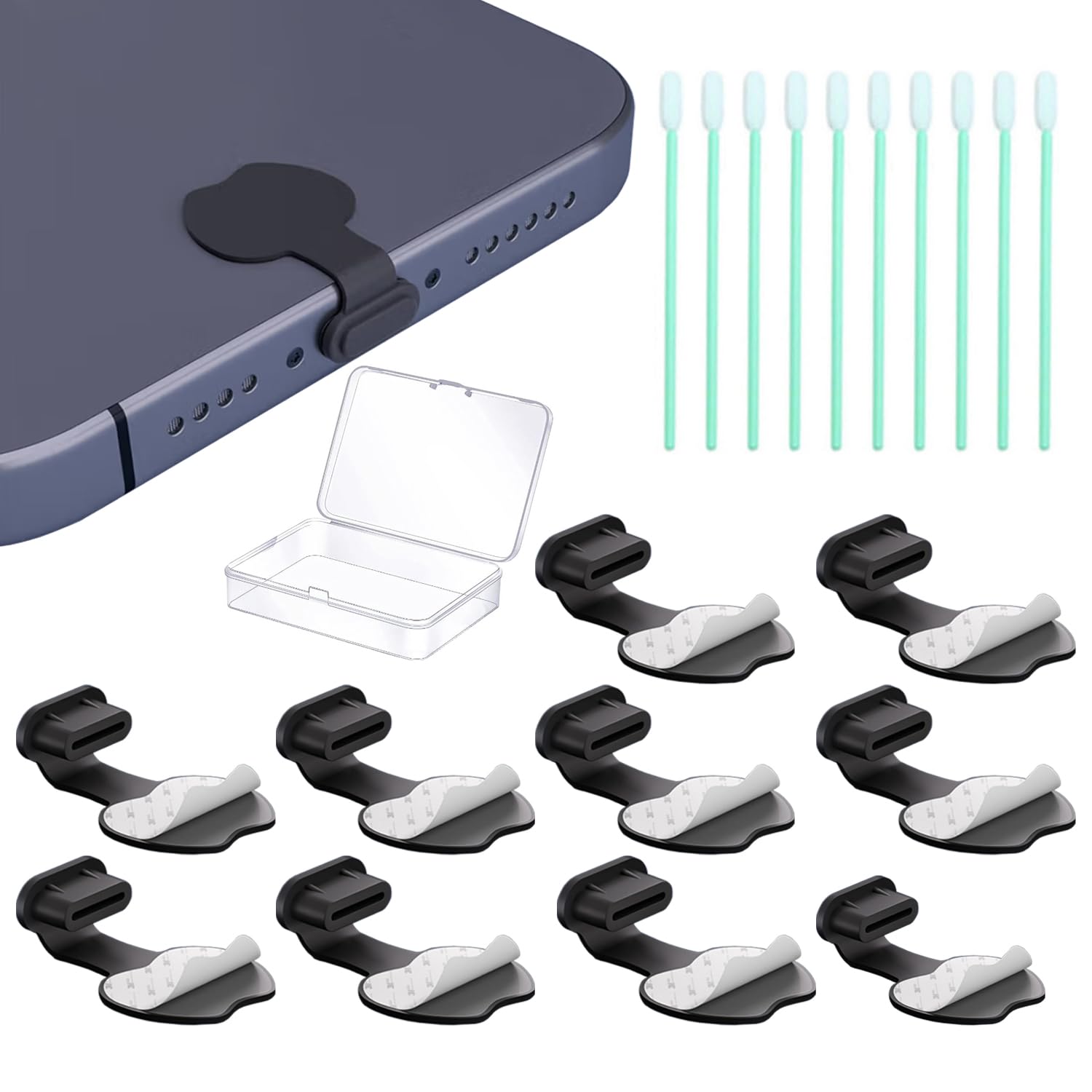 10-Pack USB C Dust Plugs, Dushochn Cute Charm Type-C Port Covers – for iPhone 17/16/15 Plus/Pro Max, A15, Pixel, iPad & Type-C Devices & More