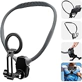 Beviliu Magnetic Neck Phone Holder for Recording, Hands Free POV/Vlog Neck Mount with Chest Strap, Video Filming for Cooking/Riding, Content Creator for iPhone 16 15 14 13 12 Android GoPro Insta360