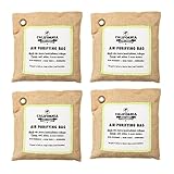 4 Pack - California Home 200g Activated Bamboo Charcoal Deodorizer Natural, Air Purifying Bags, Dehumidifier, Allergy-Free Filters, Odor Neutralizer for Home, Shoes, Car, Natural Colored