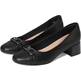 Clarks Women's Iridessa Erin Leather Pumps | Smooth Leather Upper, Breathable Microfiber Lining, Block Heel Silhouette, Flexible Thermoplastic Rubber Sole Traction