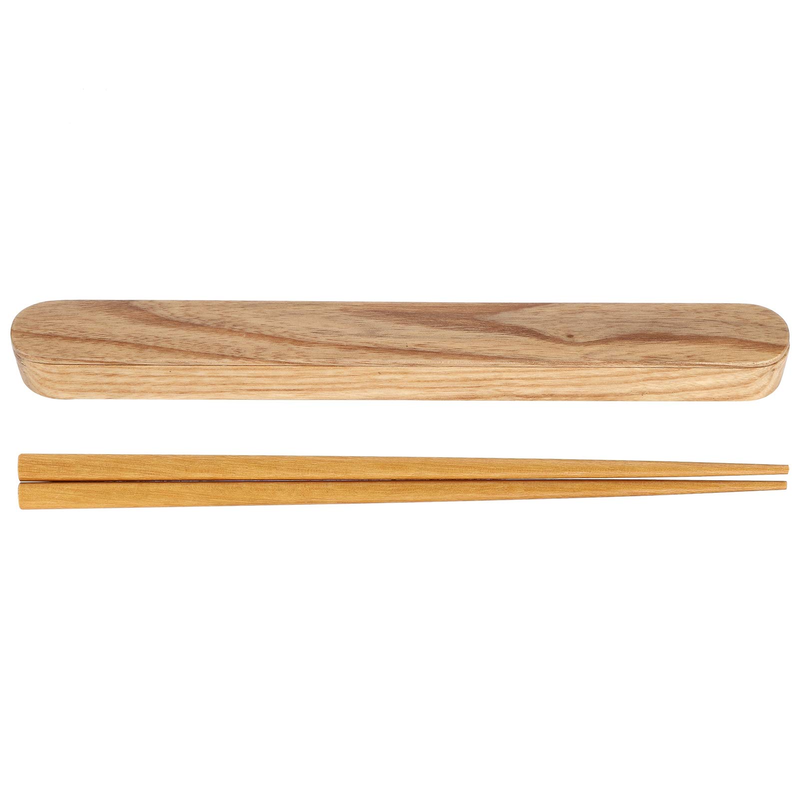 Portable Reusable Wooden Chopsticks Set with Delicate Chopstick Box Environmental Friendly Student Travelling Tableware Set for Vegetarians Friends(1#)