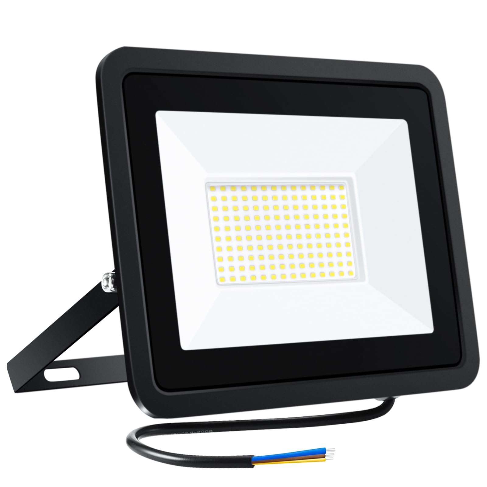 Viugreum 100W Led Floodlight Outdoor 10000LM Safety Lamp Waterproof IP66 Security Light Work Lighting, Cold White 6500K Led Flood Light Outside for Garage, Garden, Backyard