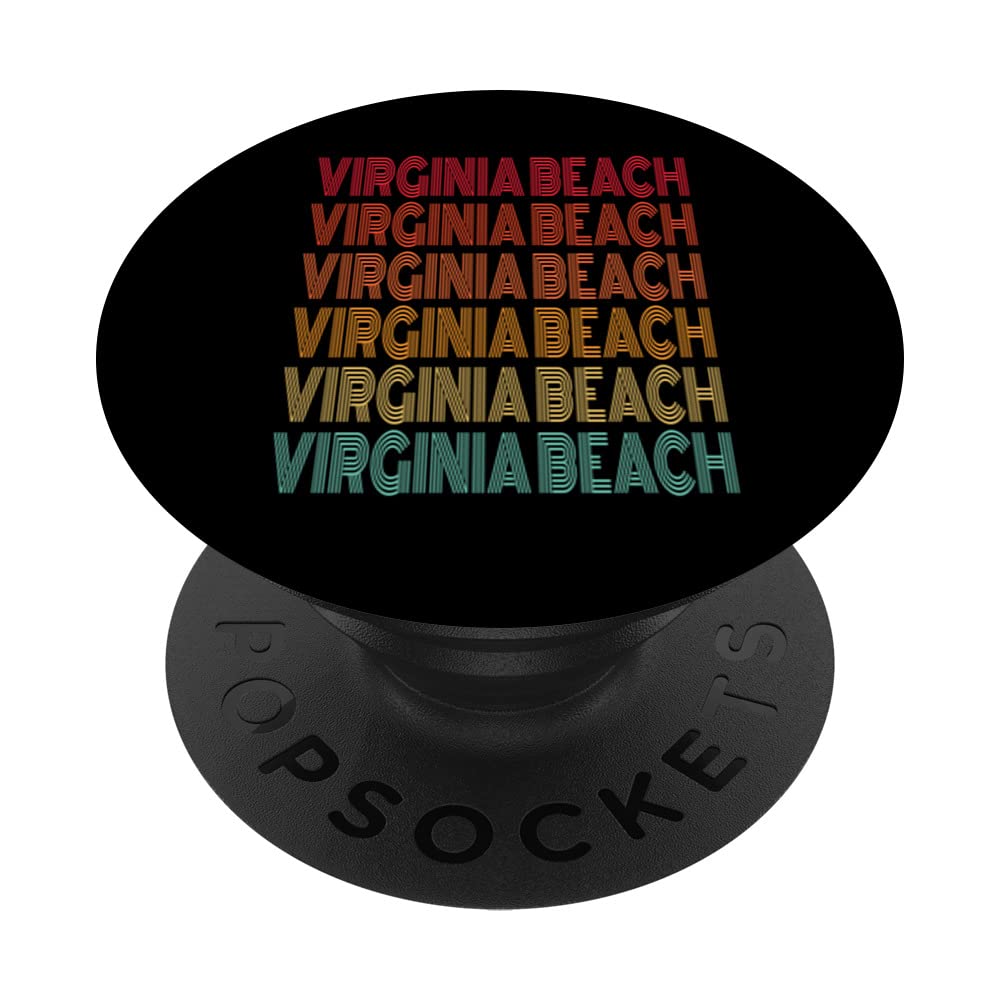 Virginia Beach Vintage Letters PopSockets Swappable PopGrip