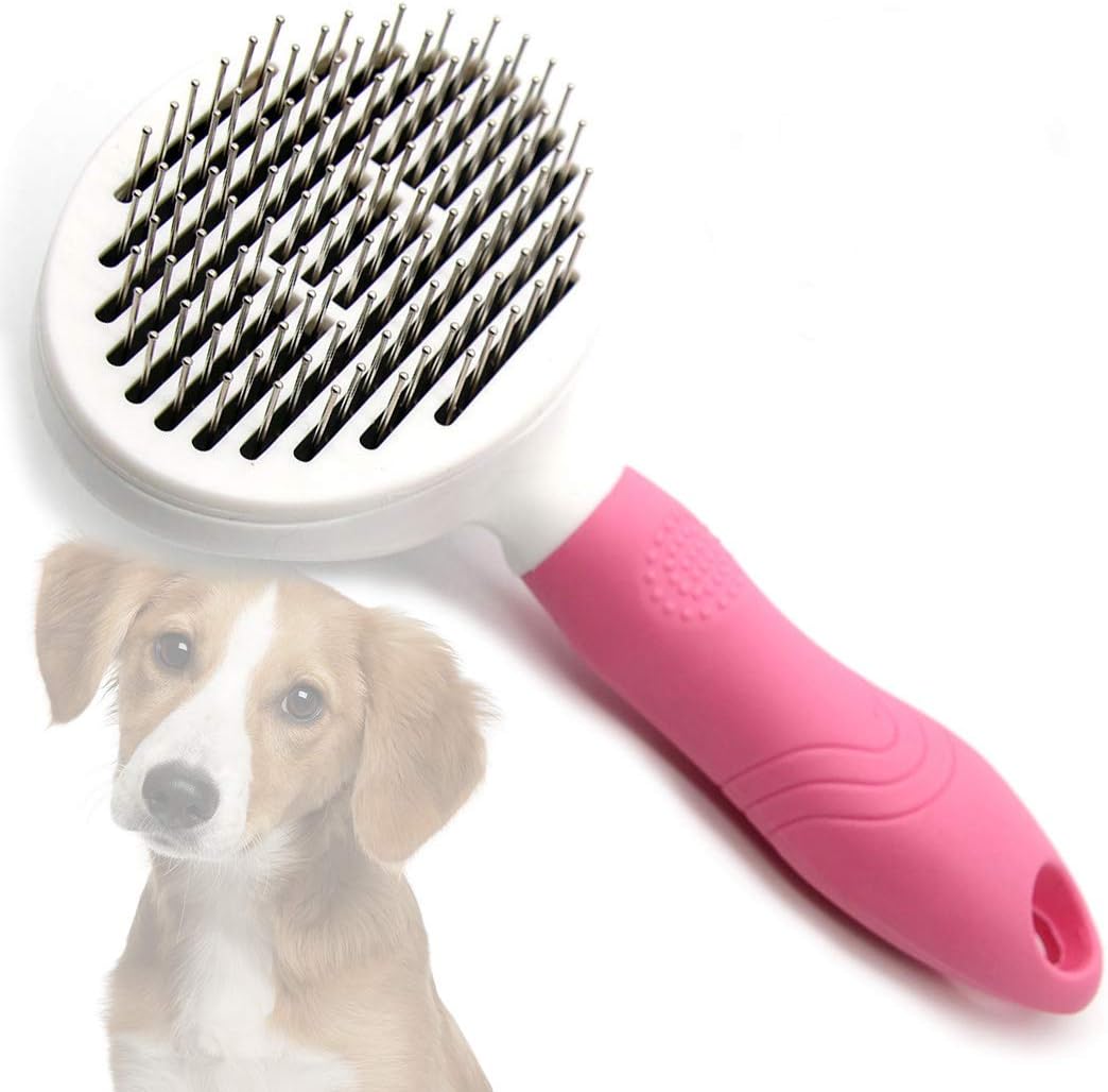 MMCPET DELE Retractable Slicker Brush for Cats and Dogs, SelfCleaning