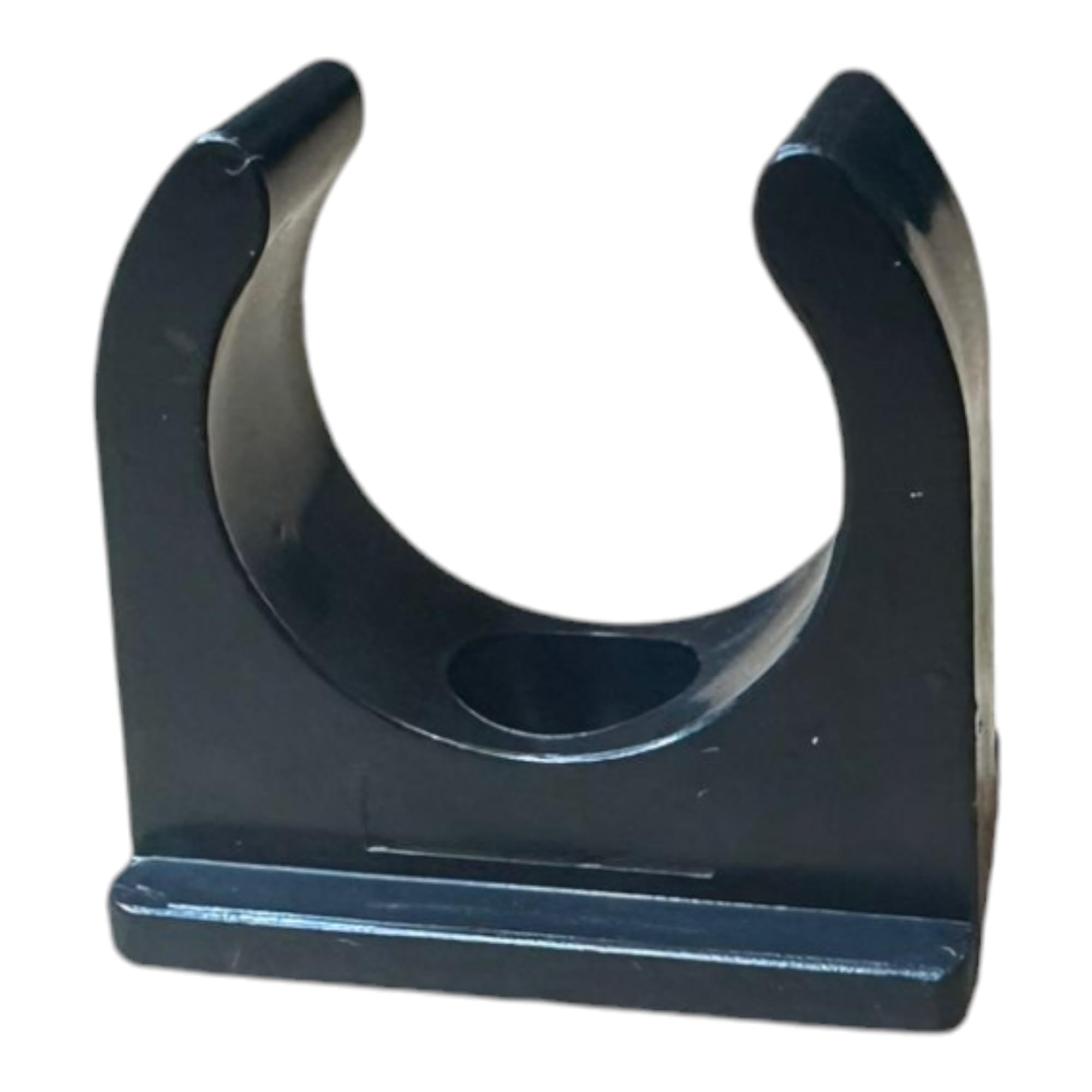 20mm Black PVC U Clip Conduit Push in Spring Saddle - Pack of 10