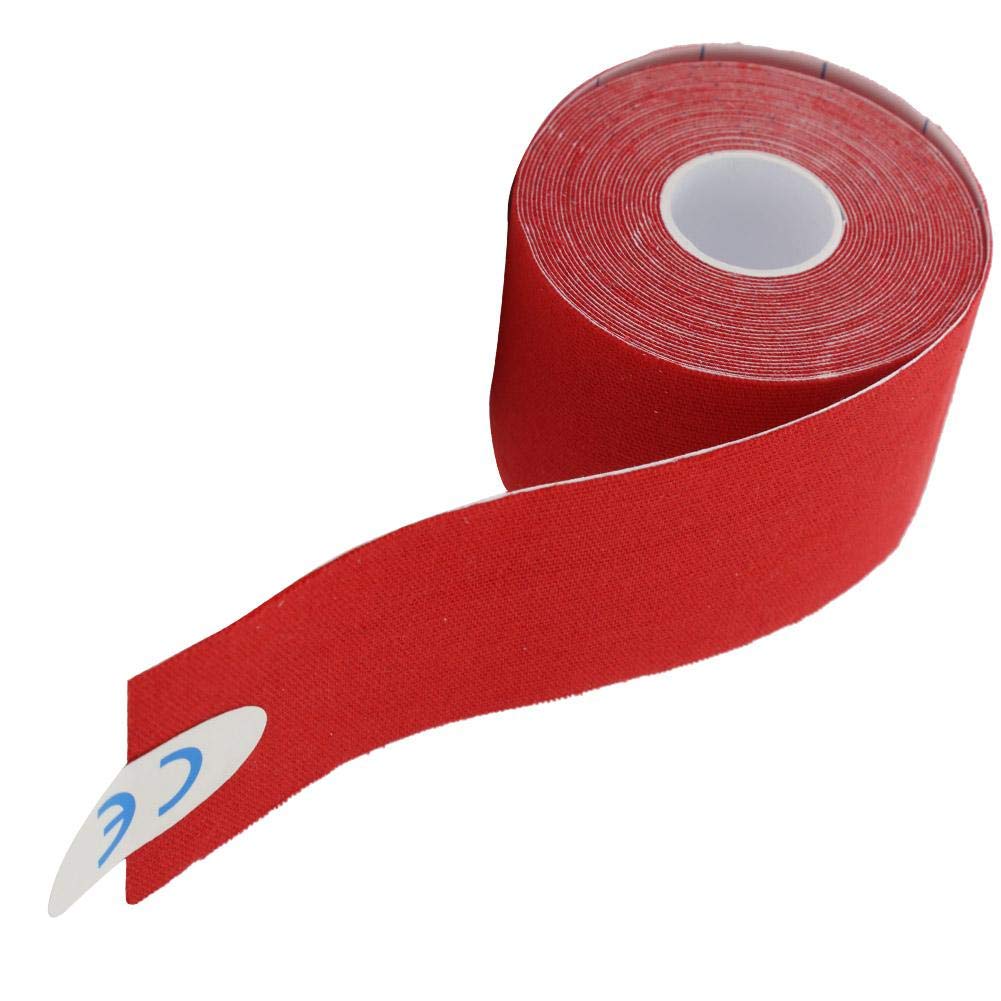Alomejor Injury Muscle Taping Adhesive Bandage Wrap Rolls Stretch Self-Adherent Tape for Sports Wrist Ankle 5cm*5m(Red)