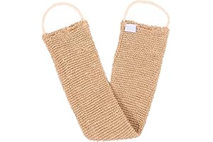 SEWCHICS Back Scrubber for Deep Body for Shower with Ramie and Jute Material, Exfoliating Bath Supply Belt
