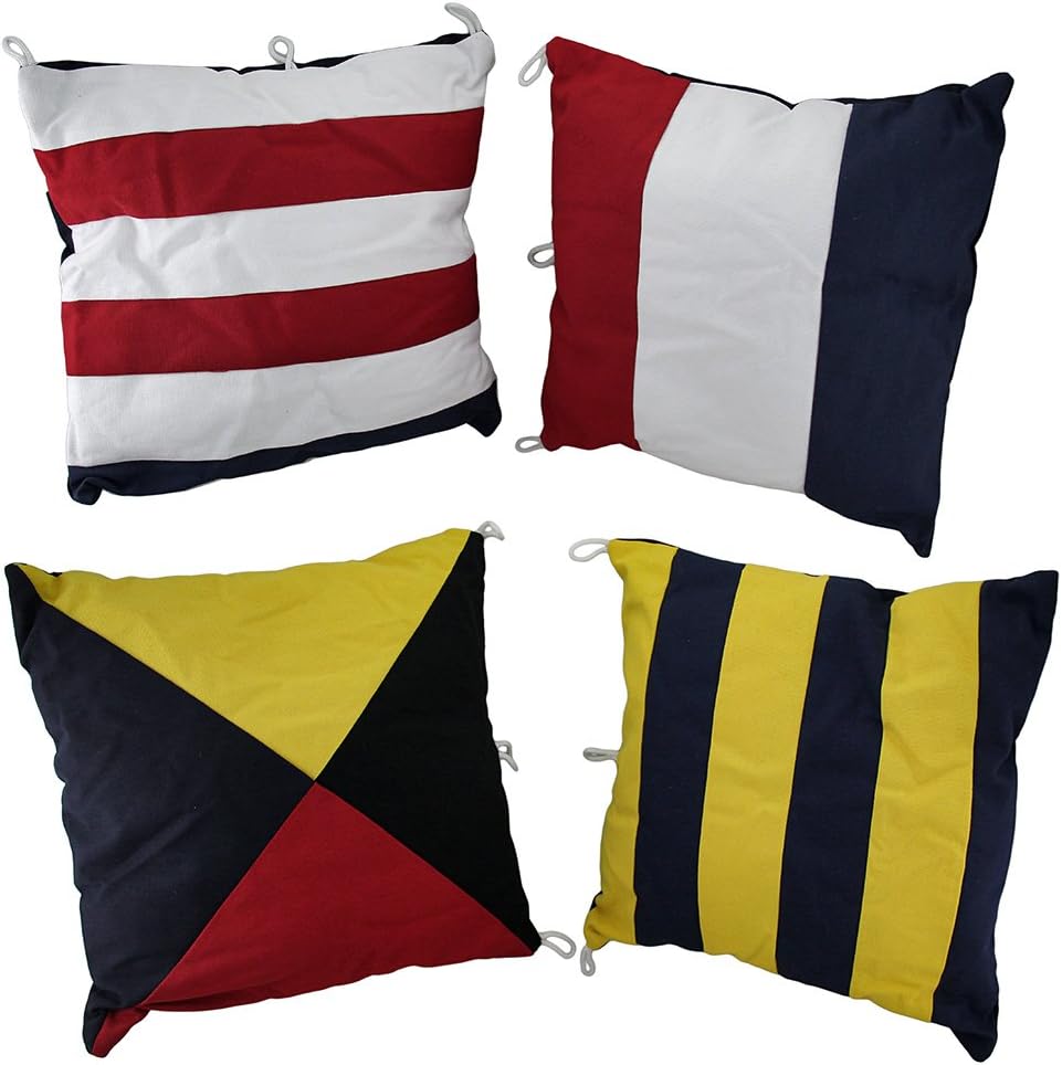 Amazon Com Zeckos Set Of 4 Nautical Signal Flag Decorative Throw