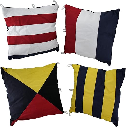 Amazon Com Zeckos Set Of 4 Nautical Signal Flag Decorative Throw