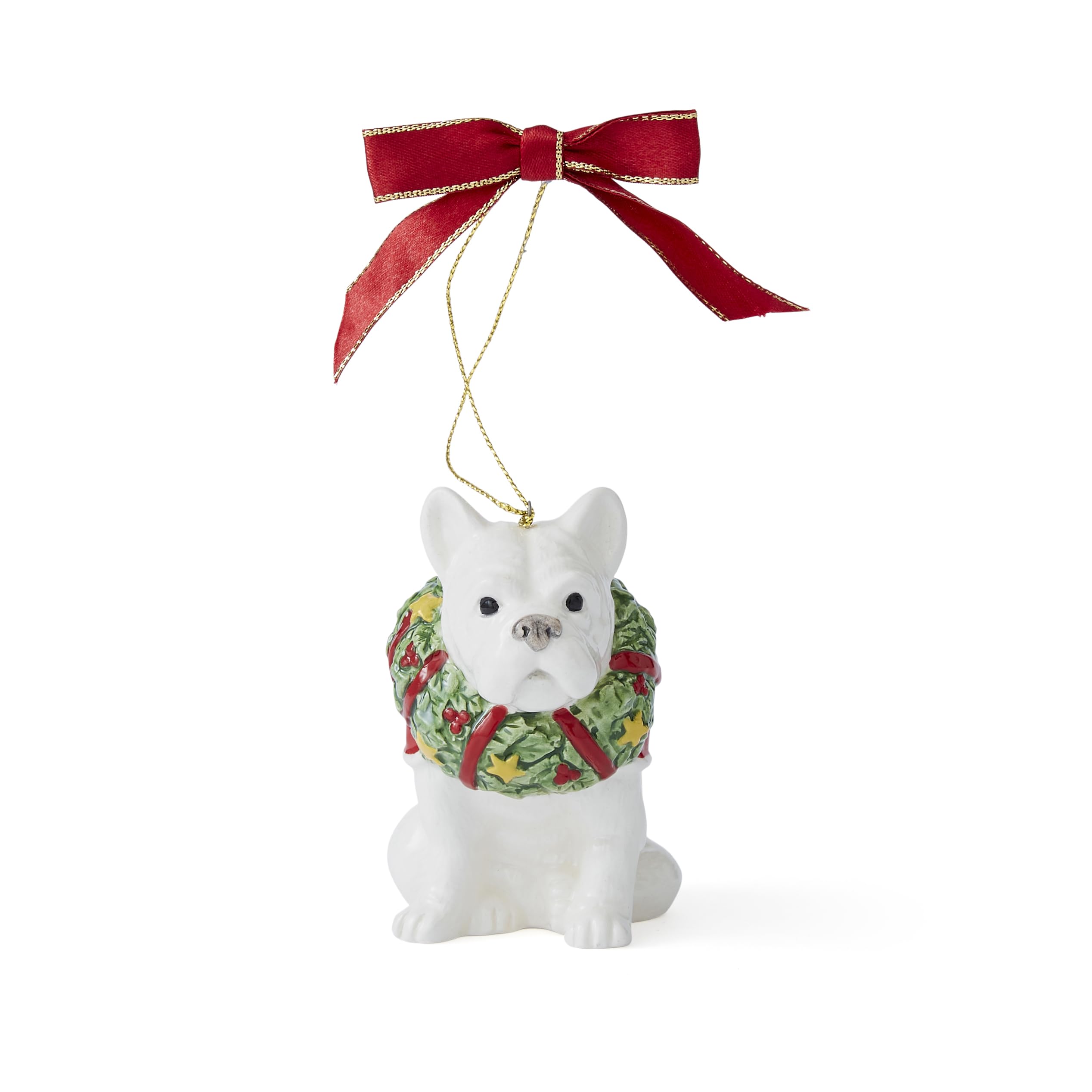 Spode Christmas Tree French Bulldog Ornament Single