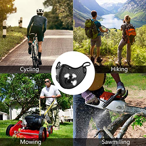 N\\C Antipolvere ???????????????????????????????????????? per Ciclismo, Sportiva Lavabili ???????????????????????????????????????? Anti-inquinamento per Bicicletta(Nero)