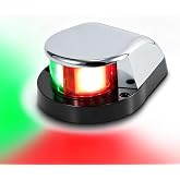 AnTom Boat Navigation Lights Red and Green Marine LED Bow Signal Light | USCG 2NM IP67 Waterproof Silver Teardrop 12V Bi-Color Port &amp; Starboard Bow Light for Pontoon, Fishing, Bass Boats &amp; Yachts