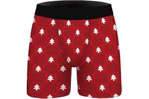 Aueyan Christmas Underwear for Men,Funny Holiday Boxers Ugly Xmas Costume Boxer Brief