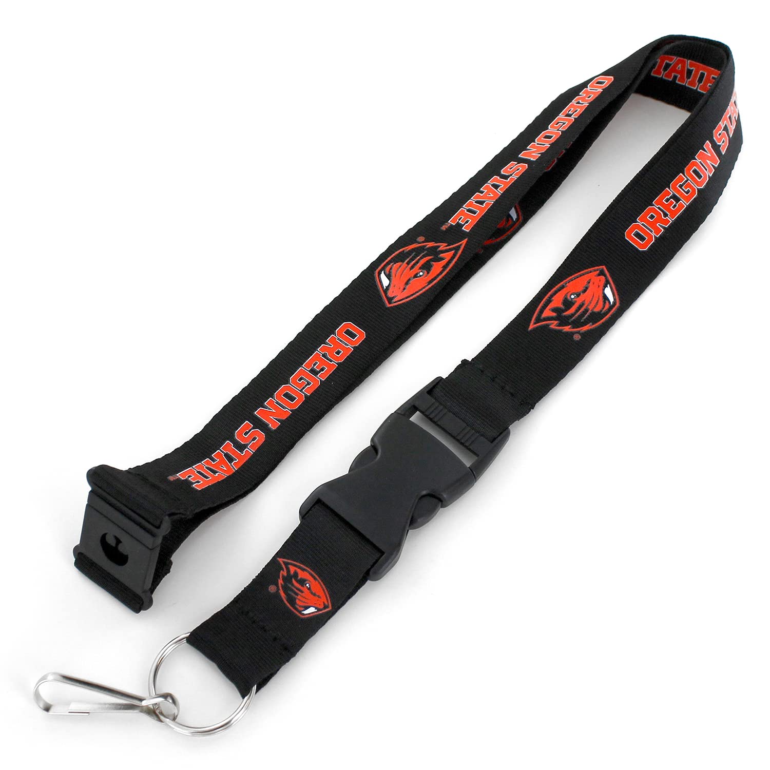 aminco NCAA Oregon State Beavers Team Lanyard, Black, 24"