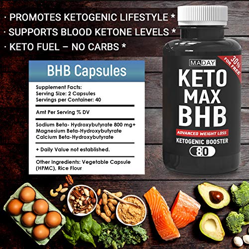 Keto Burn Weight Loss Pills - Keto Pills Fat Burners for Women and Fat Burners for Men, Keto Supplements for Ketosis and Keto Fat Burner Pills, Keto Diet Pills - 80 Capsules - Thumbnail 2