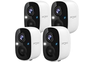 Dzees 2K Security Cameras Wireless Outdoor, Battery Powered AI Motion Detection Spotlight Siren Alarm WiFi Surveillance Indoo