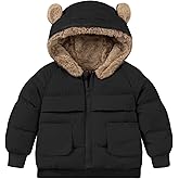 TUONROAD Baby Girls Coats for 6 Months-5 Years Toddlers Boy Winter Jacket Warm Bear Hooded Outdoor Coats Size 5