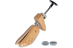 Bautia Premium Beechwood 2-Way Shoe Stretcher Men, Professional Shoe Widener & Expander Men, Leather Shoe Stretcher Men