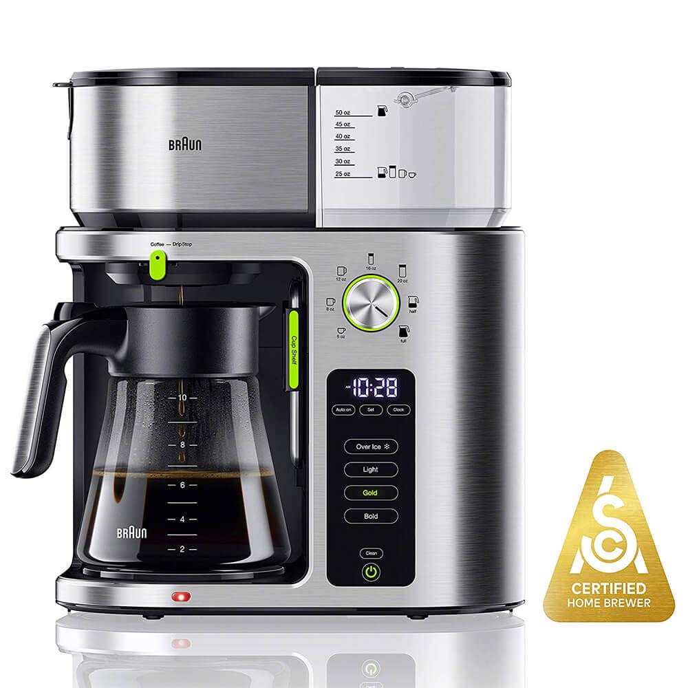 Photo 1 of *****MISSING PICESE*******Braun MultiServe Coffee Machine 7 Programmable Brew Sizes / 3 Strengths + Iced Coffee & Hot Water for Tea, Glass Carafe (10-Cup), Stainless Steel, KF9170SI