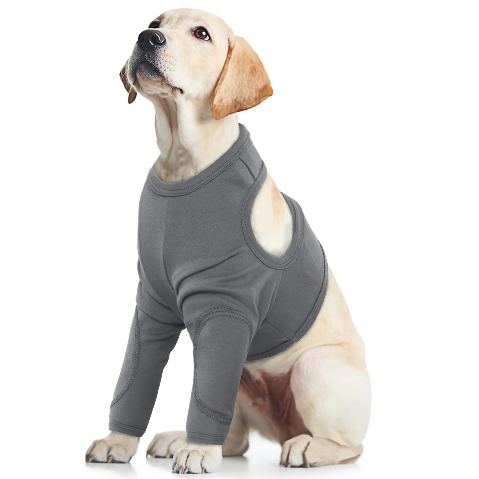 Dog Leg Protectors, Dog Sleeves Stop Licking Post Surgery Onesie Keep Wound Clean and Dry(Grey, L)