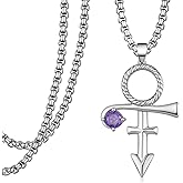 qielizhu Prince Necklace 925 Sterling Silver Prince Symbol Jewelry Gifts for Women Music Fans Prince Souvenir Accessories