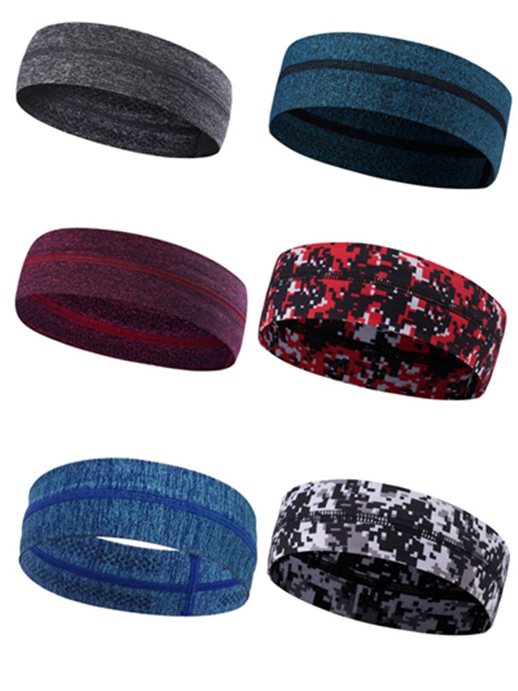 6Pack Men Running Headbands Moisture Wicking Non Slip Basketball Sweatbands Guys Women Sports Hairband Headwrap For Tennis Gym Fitness Excercise,Performance Stretchy & Quick Dr (silicone grey melange)