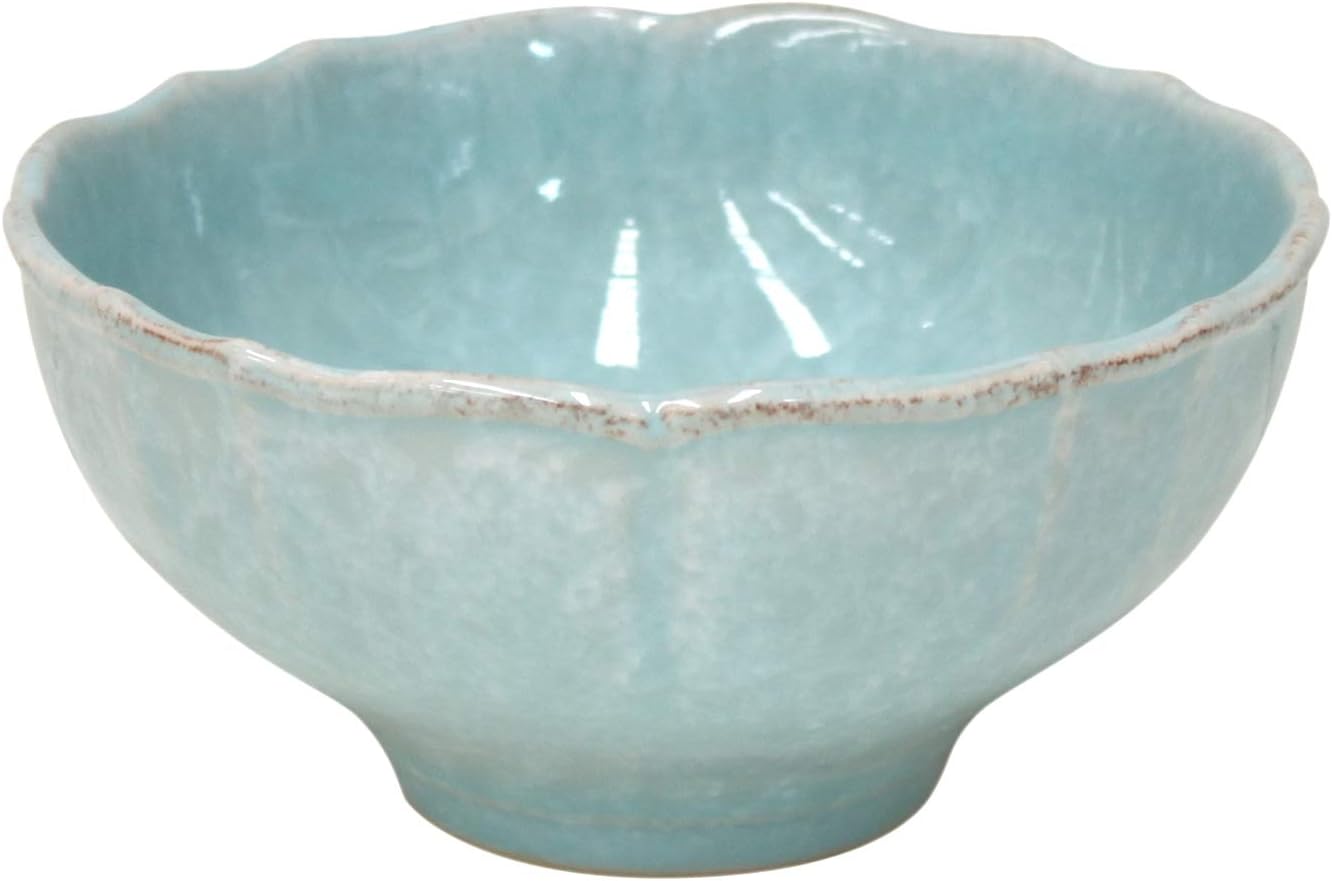 Casafina Ceramic Stoneware 23 oz. Soup & Cereal Bowl - Impressions Collection, Robin'S Egg Blue | Microwave & Dishwasher Safe Dinnerware | Food Safe Glazing | Restaurant Quality Tableware
