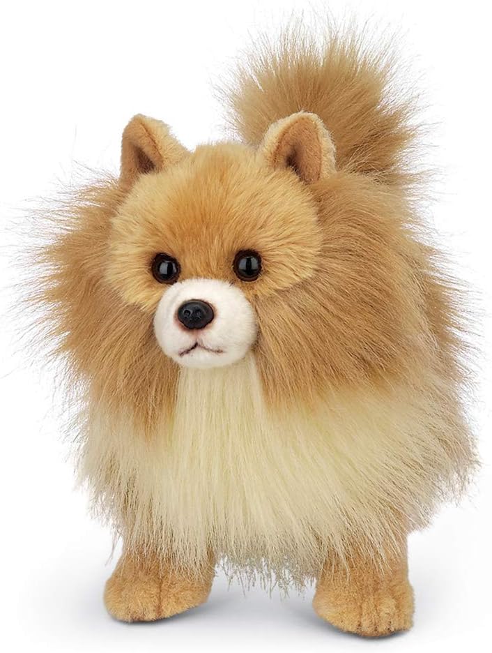 Bearington Rudy Pomeranian Plush Stuffed Animal Puppy Dog, 13 inches
