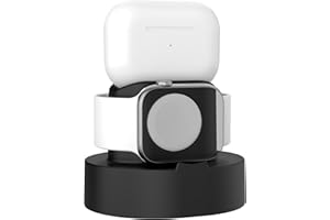 SOKUSIN Stand for Apple Watch Charger - iWatch AirPod 2 in 1 Charging Stand Holder Dock Compatible with Apple Watch Series 10 9 8 Ultra2 Ultra SE2 SE 7 6 5 4 3 2 and AirPods 1/2/3/Pro (Black)