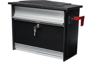 Gibraltar Mailboxes Mailsafe Medium Capacity Aluminum Black, Wall-Mount Mailbox, MSK00000