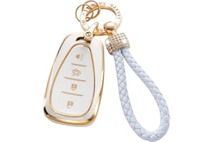 Gematay for Chevy Key Fob Cover Compatible with Chevrolet 2016-2020 Chevy Malibu Camaro Cruze Traverse Spark Equinox Blazer Volt Bolt 4 Buttons