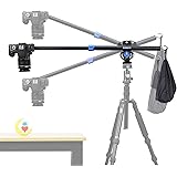 GongYi 1.4ft-2.6ft Adjustable Tripod Boom Arm with Universal Tripod Clamp & Counter-Weight Bag Camera Overhead Mount Tripod E
