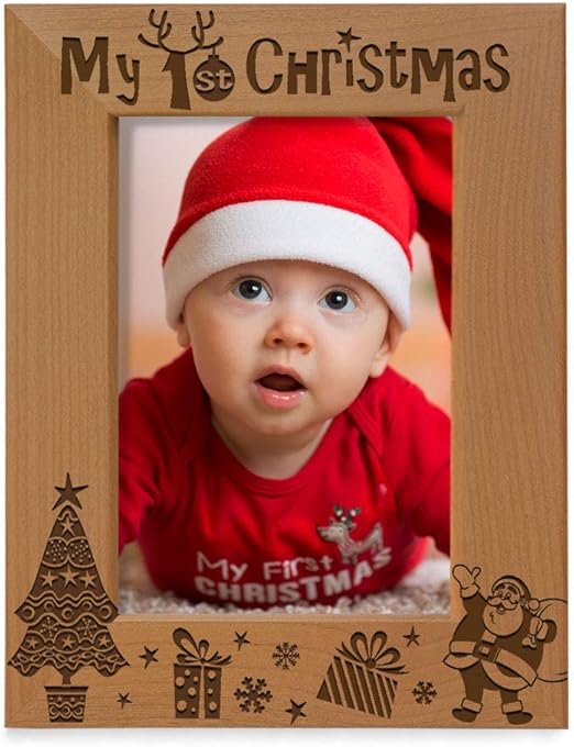 baby's first christmas photo frame