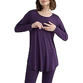 Latuza Women's Viscose Long Sleeves Tunic Lounge Pajama Top