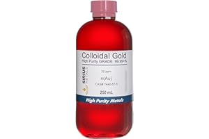 Sirius Metals True Colloidal Gold – 25 ppm - 99.99+% Purity - 250 mL (8.45 Fl Oz) in Clear BPA-Free Plastic Bottle - Made in USA