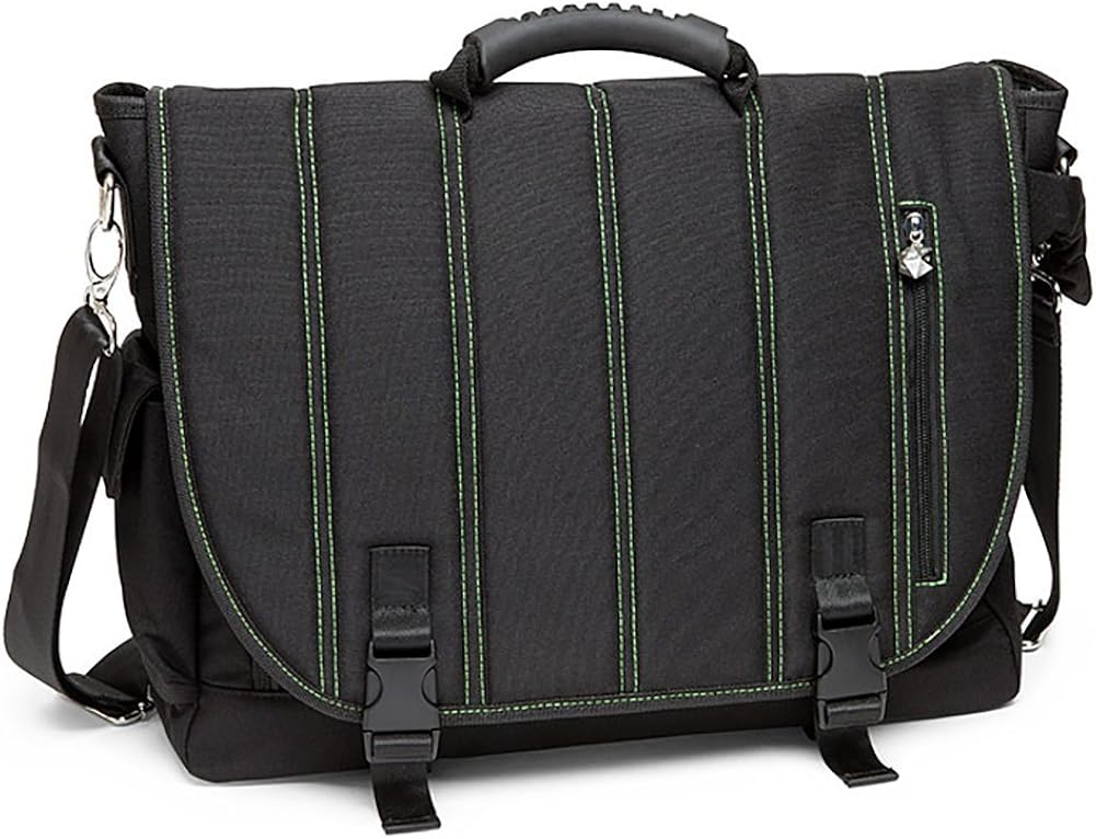 ThinkGeek Black Messenger Bag of Holding for Laptop and Tablet Main