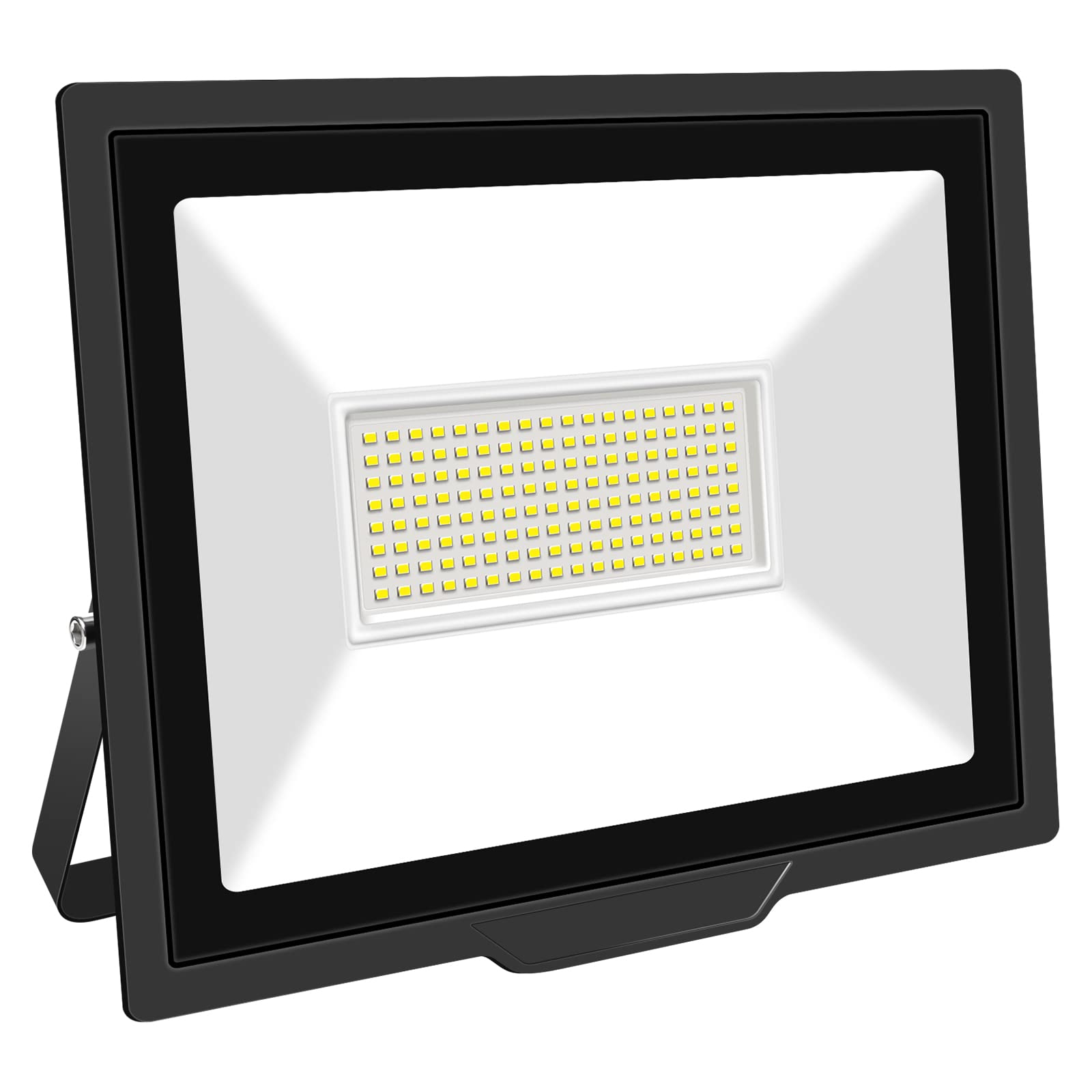 RIGIDON 100W LED Flood Light Outdoor 10000LM Super Bright Outdoor Lights 6000K Daylight White IP66 Waterproof Security Lights for Garden, Garage, Yard, Sports Ground, Patio (White, 100W)