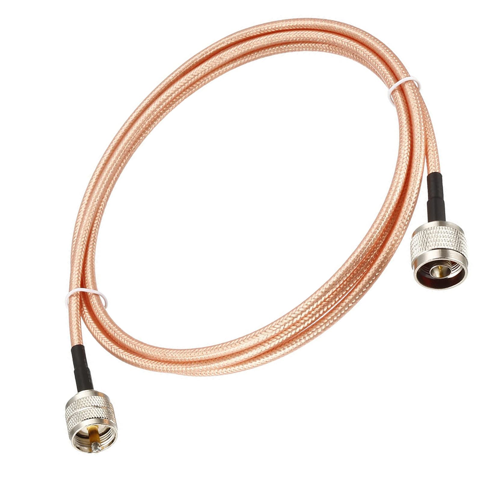 Rebower RG400 Coaxial Cables UHF (PL259) Male to N Male, [for Broadcast Coax Coaxial] - 6Feet/ 50 Ohm/Gold Tone/ 1Pcs