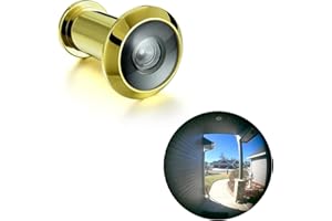 TOGU TG3016NG-PVDG UL Listed Solid Brass HD Glass Lens 220-degree Door Viewer Peephole for 1-3/8" to 2-1/6" Doors, PVD Gold Finish