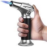 Sondiko Creme Brulee Torch，Premium Kitchen Blowtorch for Cooking | Adjustable Flame Refillable Butane Torch Lighter, Ergonomic Non‑Slip Kitchen Cooking Torch for Baking BBQ Outdoor Use