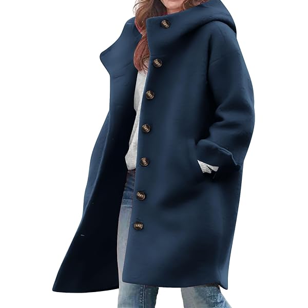 Amazon.com: BGSD Women Lisa Wool Blend Hooded Long Walking Toggle