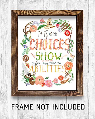 Gifts for Harry Potter fans! - Set of 4-8"x10" Prints - Harry Potter Quotes and Sayings (HP Wreath) - Thumbnail 4