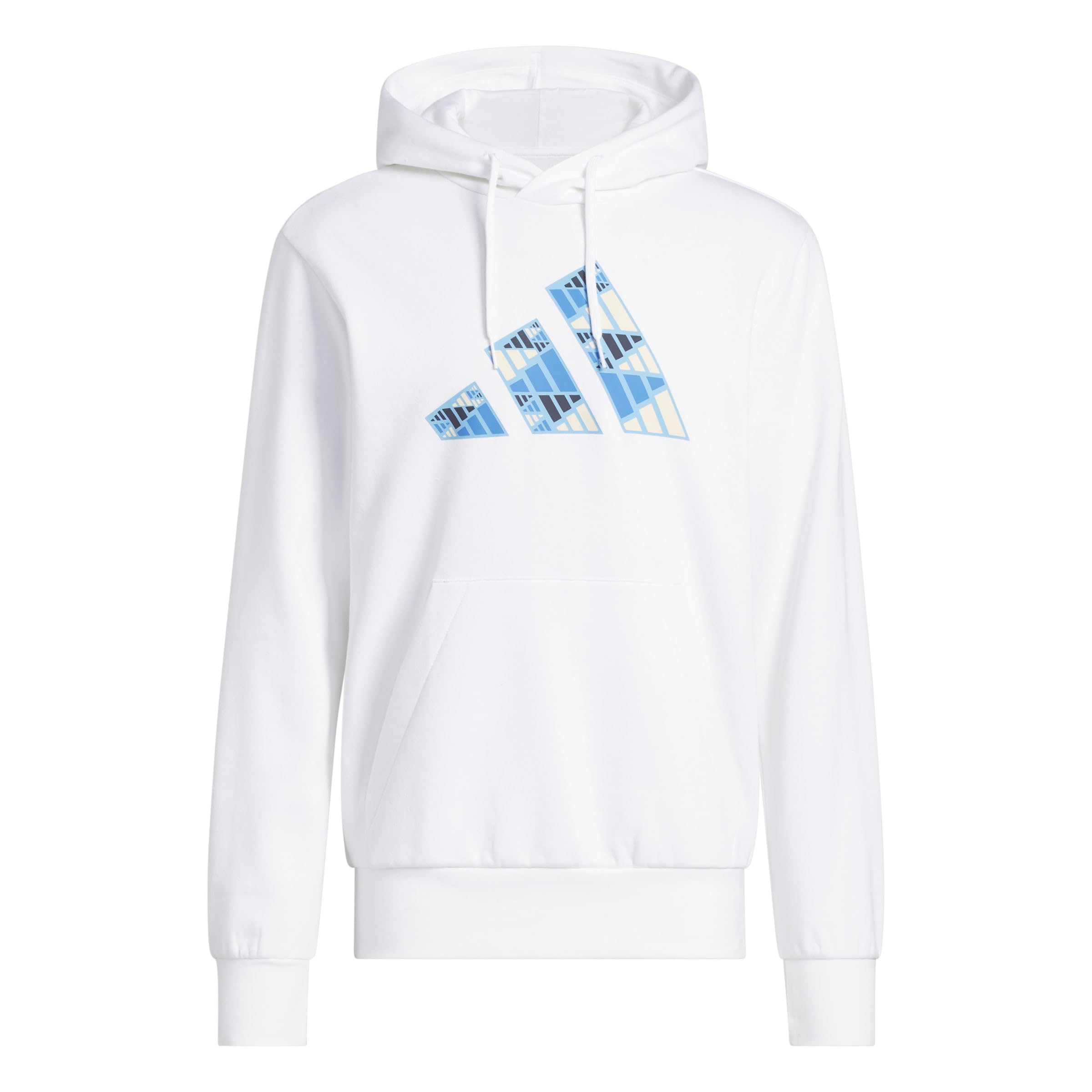 adidas Men's Big Logo Graphic Hoodie, White, Medium Image