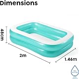 Bestway Inflatable Family Pool Blue Rectangular 200 cm 450 L view 7