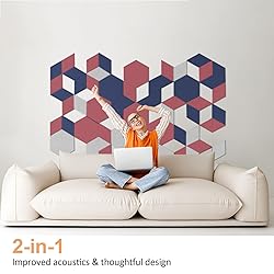 JBER Hexagon Acoustic Panels Beveled Edge Sound