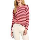 NIC+Zoe Womens Striped Bracelet Sleeve Boat Tee