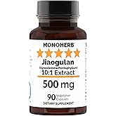 MONOHERB Jiaogulan Extract 500 mg - 90 Veg Capsules - Gynostemma Pentaphyllum - 90 Servings